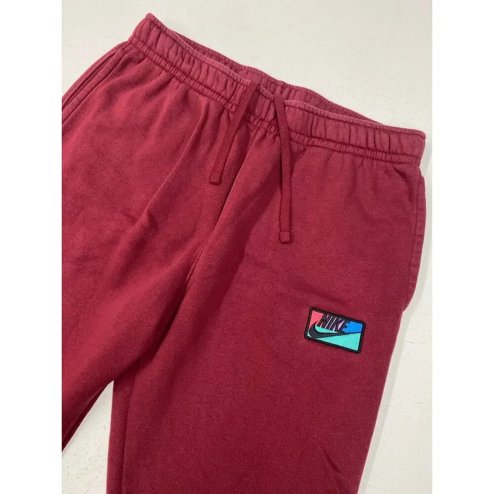 Men Nike Club Fleece Patch hoodie jogger sweatpants 2-piece sweatsuit set, L